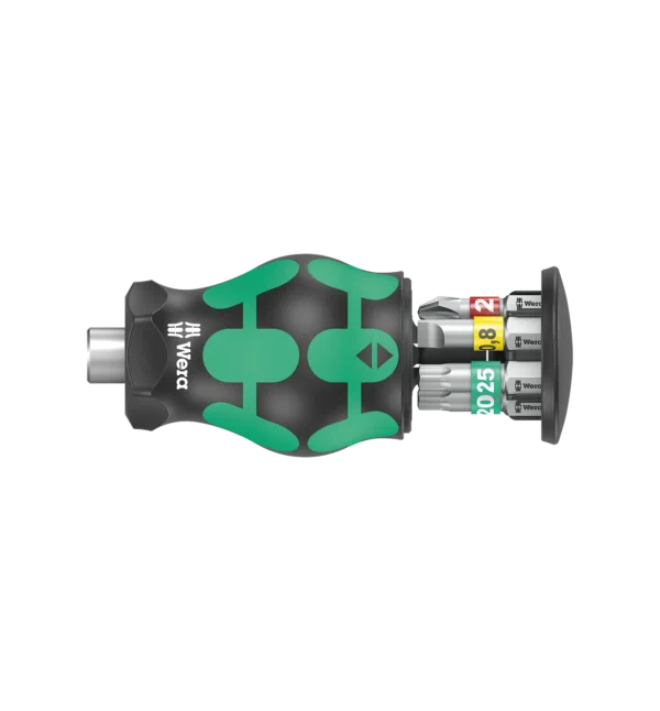 Fullt utsnitt av Kraftform Kompakt Stubby 1 Bitsskrutrekker Kubbe 6 bits (produktet) fremstilt på en transparent bakgrunn