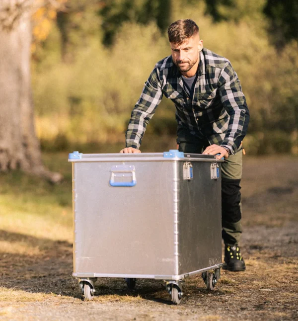 Ekstra utsnitt av Hjulsett Aluminiumskasse ClipOn 2stk (produktet) i brukssituasjon