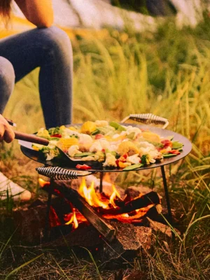 Fullt utsnitt av Stekehelle ø48cm Sort (produktet) i brukssituasjon