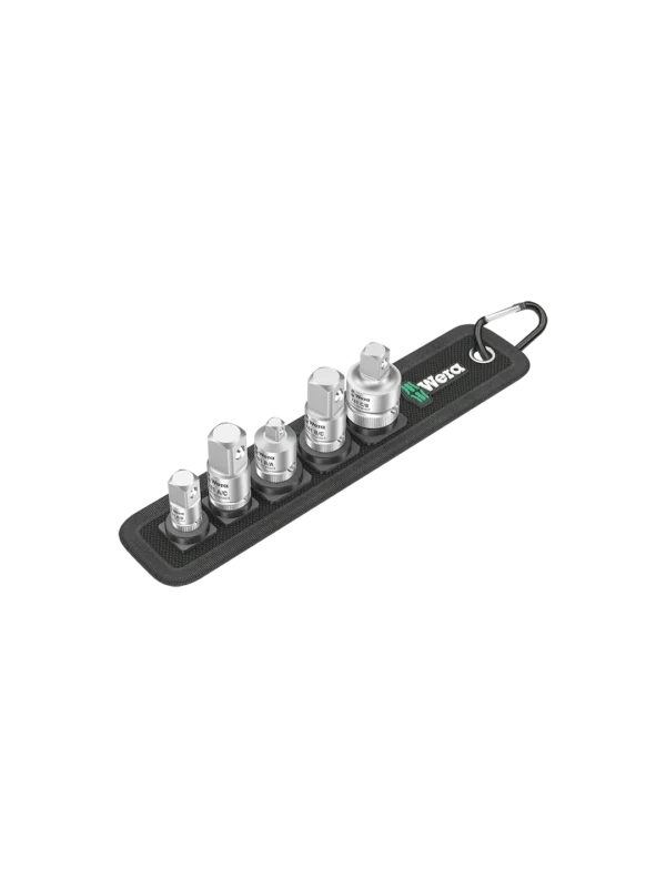 Fullt utsnitt av 781/5 Set 1 Firkantadaptersett 5stk (produktet) fremstilt på en transparent bakgrunn