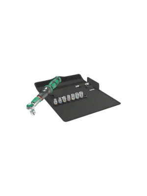 Fullt utsnitt av Safe-Torque A 1 Set 1 Momentnøkkelsett 1/4" 2-12Nm 10 deler (produktet) fremstilt på en transparent bakgrunn