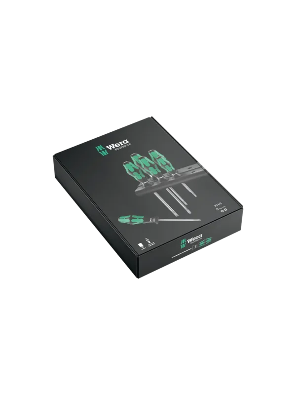 Detaljer på 334/6 Kraftform Plus Skrutrekkersett 6stk (produktet) fremstilt på en transparent bakgrunn