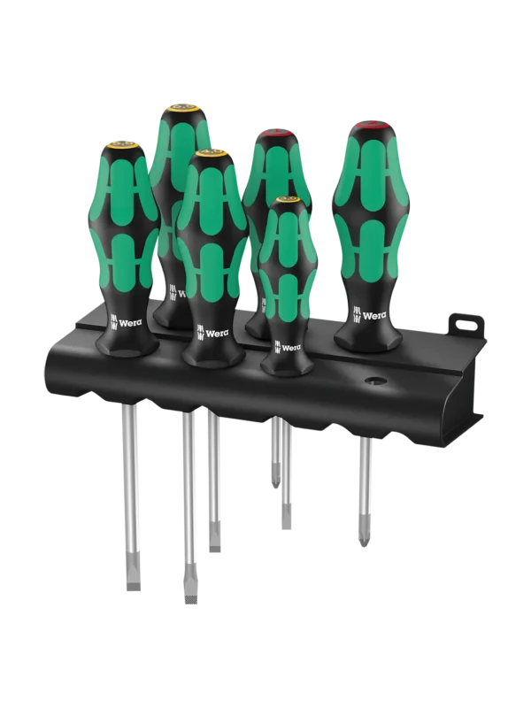 Fullt utsnitt av 334/6 Kraftform Plus Skrutrekkersett 6stk (produktet) fremstilt på en transparent bakgrunn