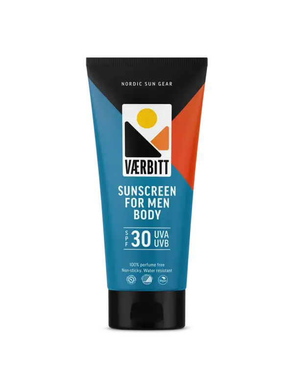 Ekstra utsnitt av Solkrem for menn Kropp Faktor SPF30 200ml (produktet) i brukssituasjon