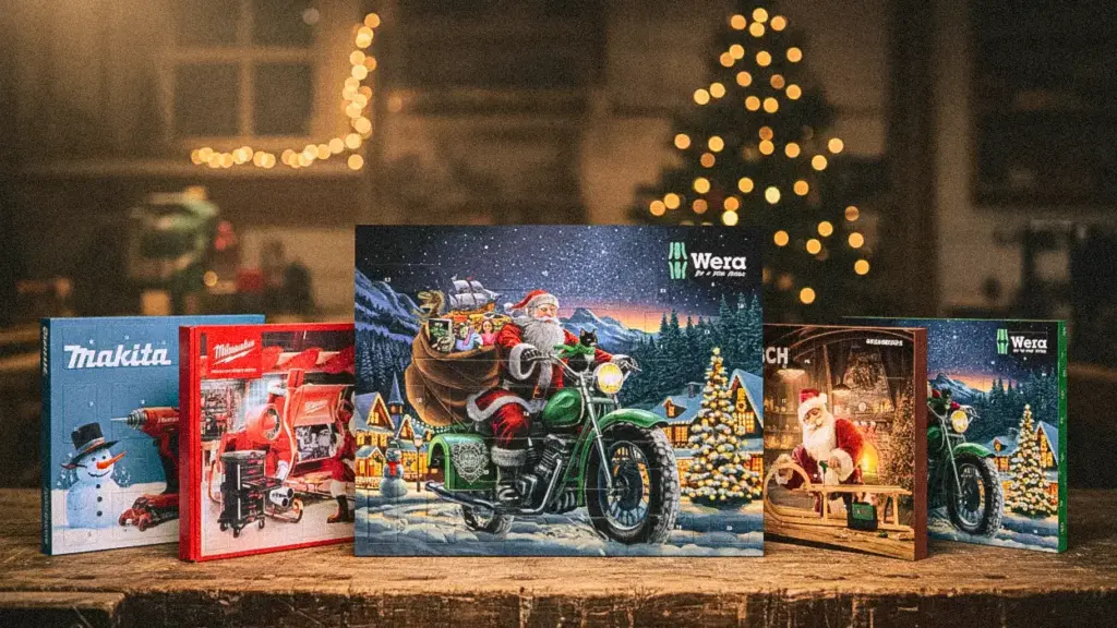 5 julekalendere oppstilt på benk - Hvilken er best?